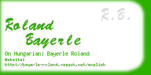 roland bayerle business card